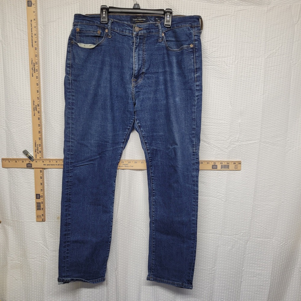 Lucky Brand 410 Athletic Fit Mens Jeans 36x30 Dark Wash Blue Denim